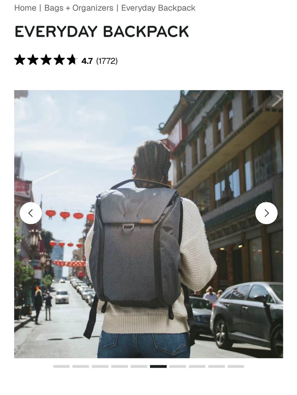 Peak Design Everyday Backpack - Sleek Urban Carry 30L - Picture 4 of 5